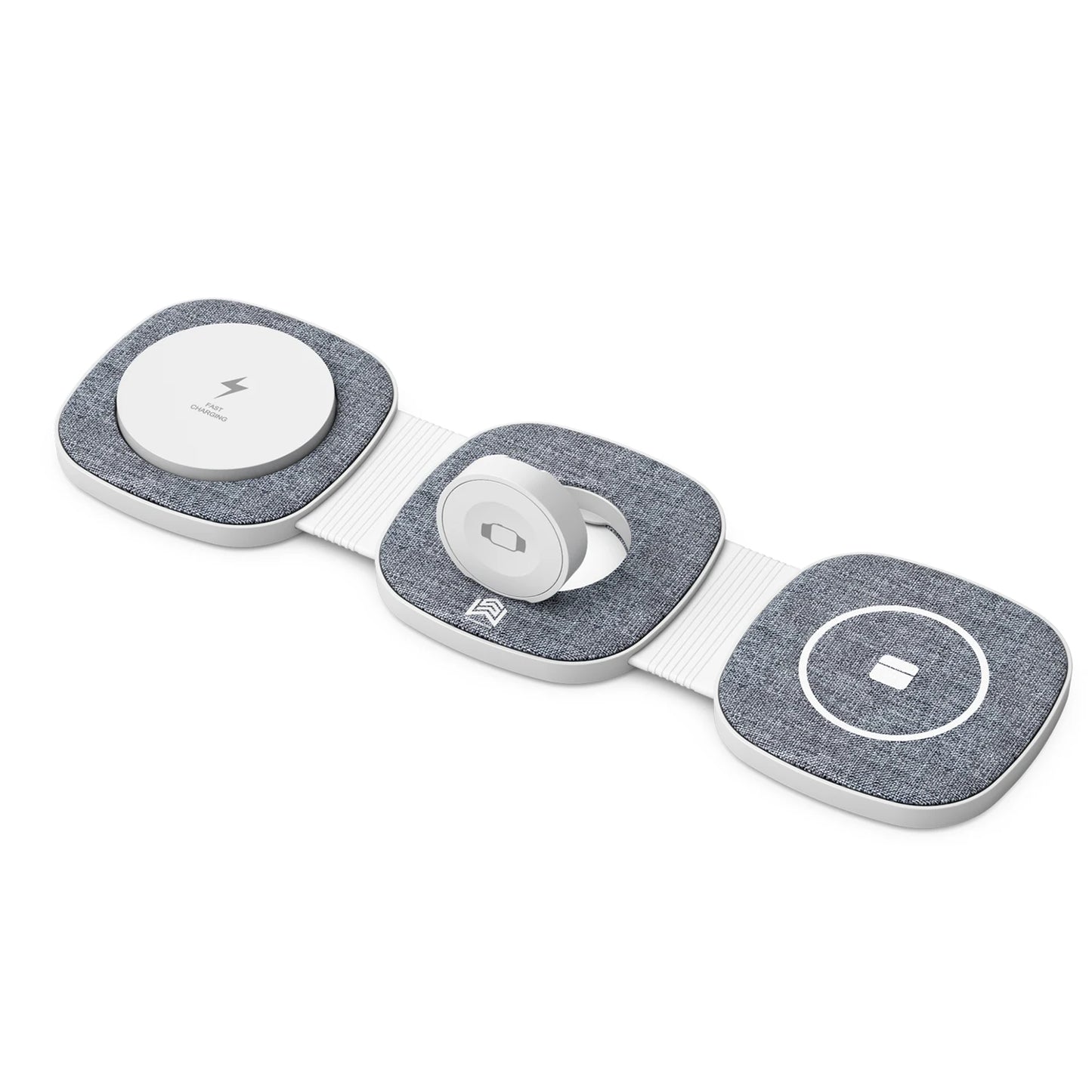 Charging Station for Apple Multiple Devices - 3 in 1 Foldable Magnetic Wireless Charger Dock - Travel Charging Pad for Iphone 15