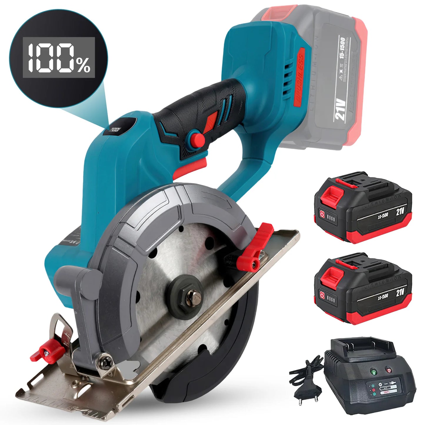 150MM 6 Inch Brushless Circular Saw Compact Electric Saw Wood Metal Ceramic Tiles Cutter Power Tool For Makita Battery