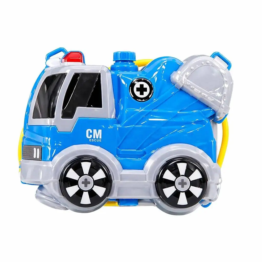 Water Gun with Car-Shaped Backpack Large Capacity Water Launcher for Kids Summer Toy for Beach and Pool
