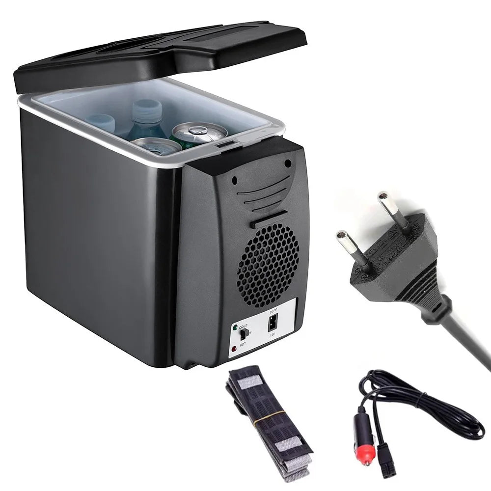 12V/220V 2in1 Car Home 6L Mini Fridge Portable Cooler & Warmer for Dormitory Home Cosmetics Breast Milk Insulin QuieOperationt