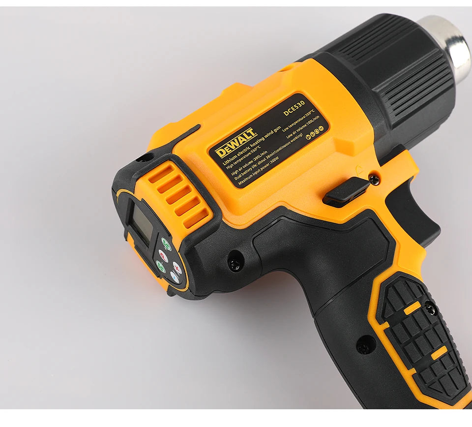DEWALT 20V Temperatures Adjustable Hot Air Gun Cordless Heat Gun 550°C High Power Welding Thermal Blower Power Tools DCE530