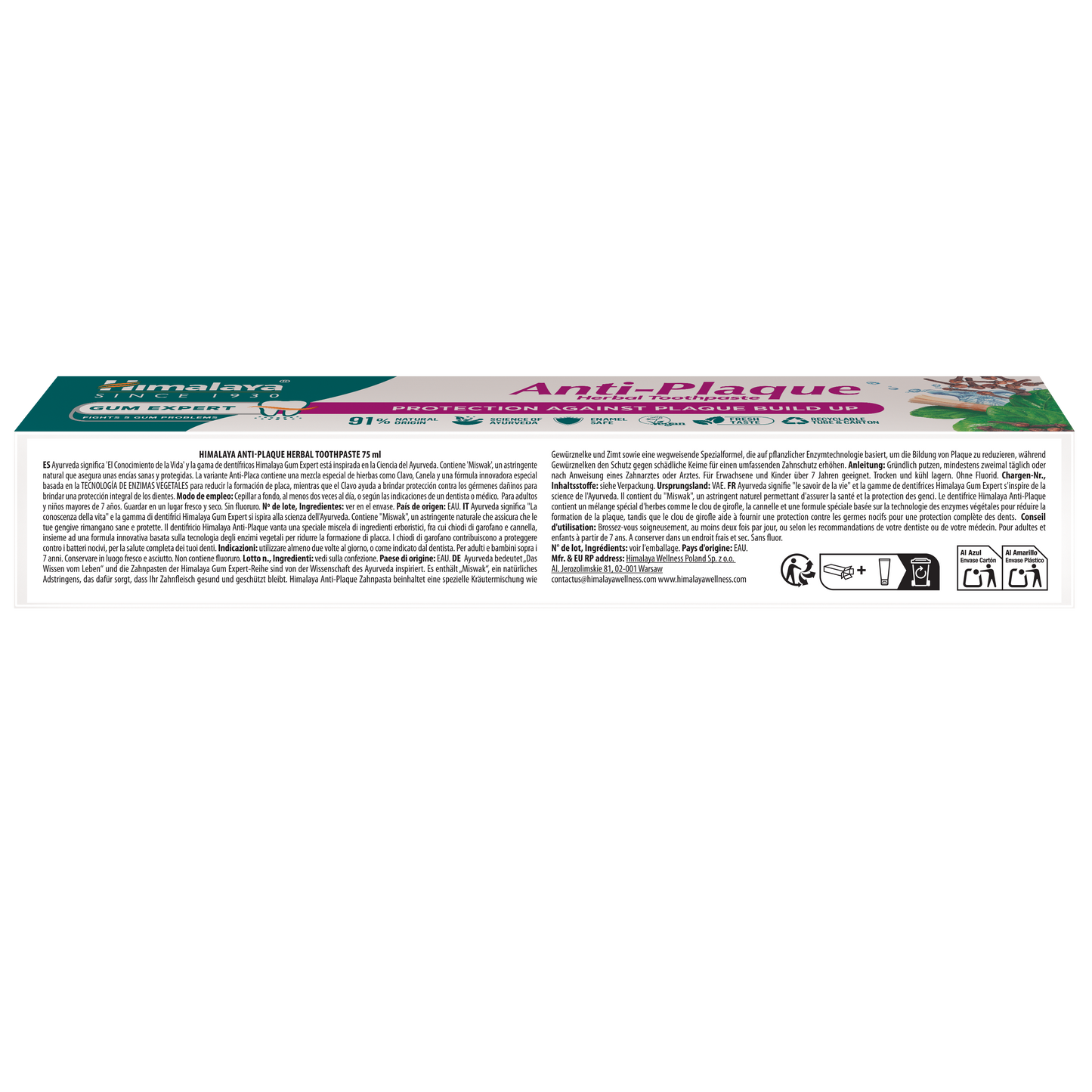 Himalaya Gum Expert Anti-Plaque Kräuterzahnpasta