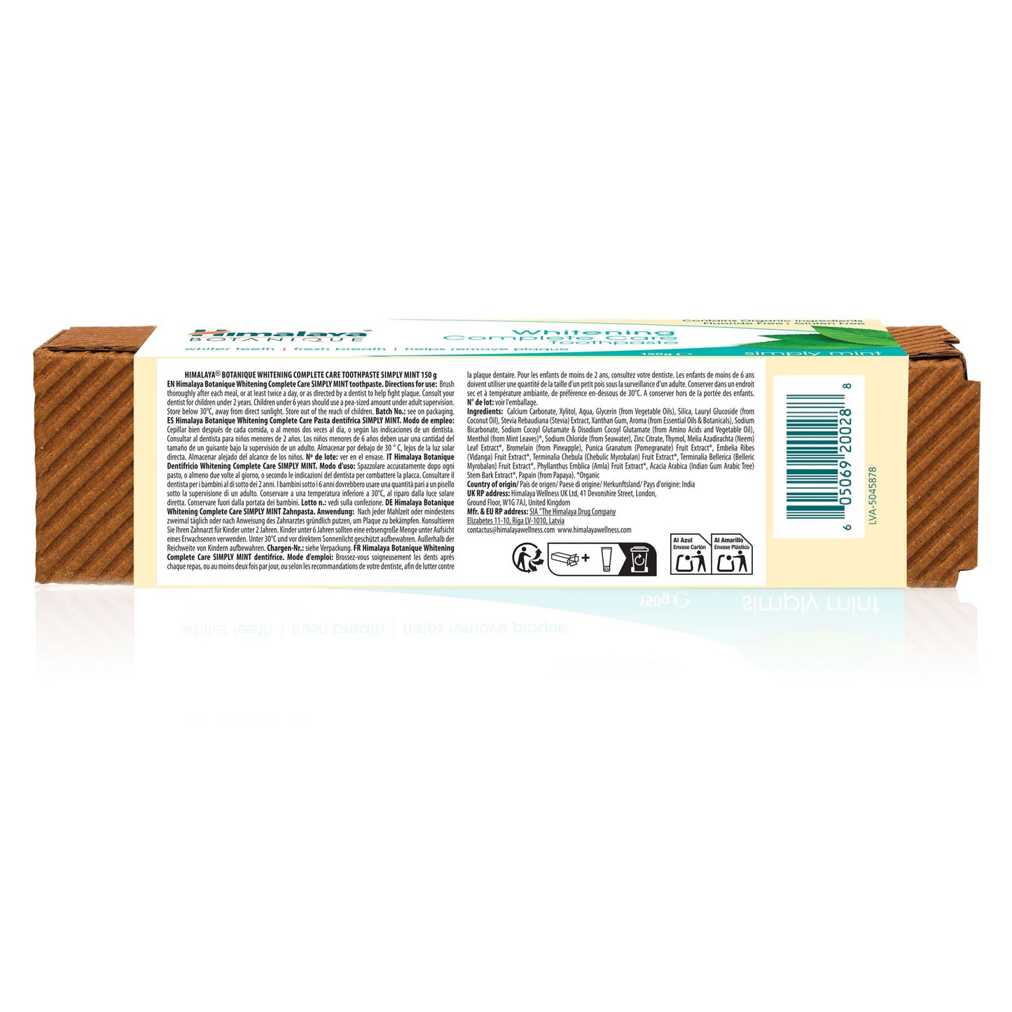 Himalaya BOTANIQUE Whitening Complete Care Zahnpasta - Simply Mint - 150g