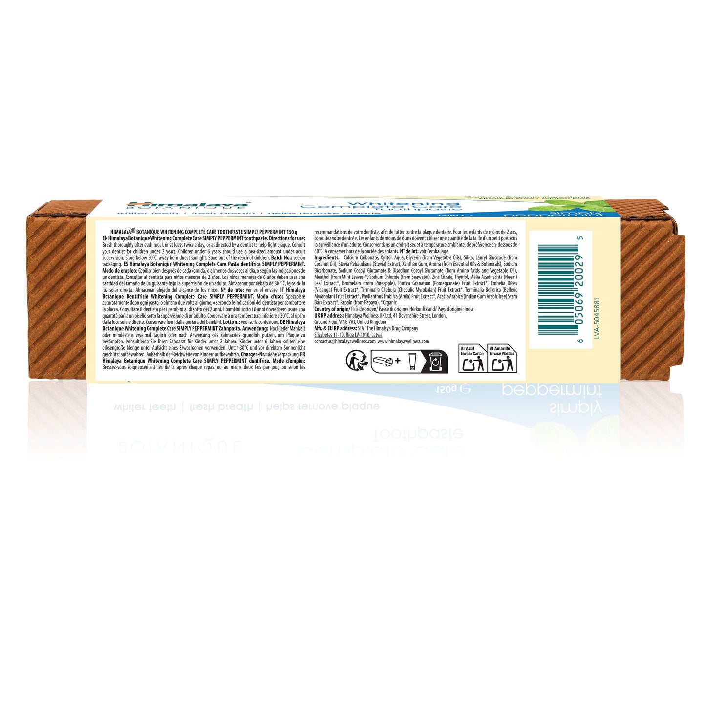 Himalaya BOTANIQUE Whitening Complete Care Zahnpasta - Simply Peppermint - 150g