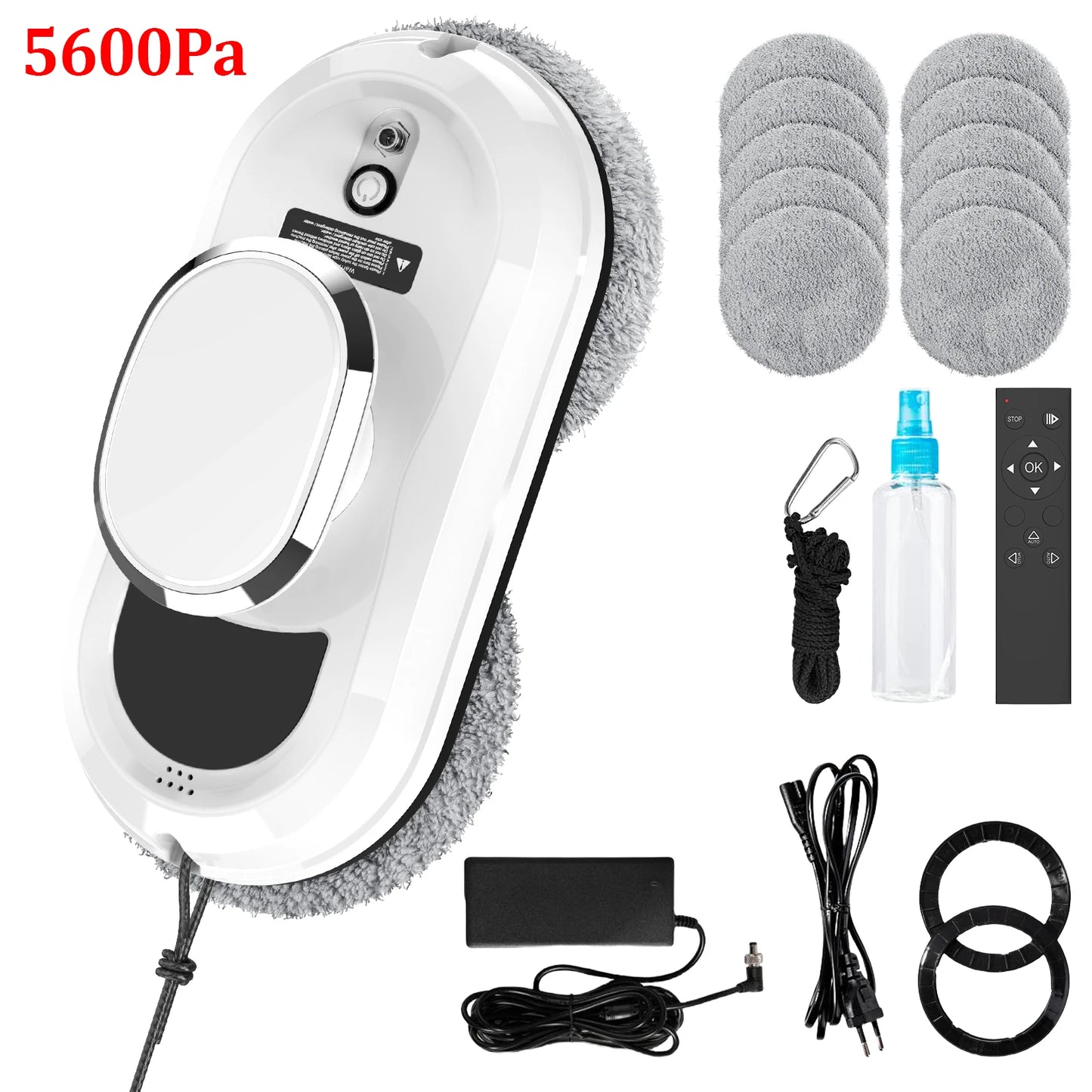 5600PA Automatic Window Cleaning Robot Smart Electric Glass Cleaner Robot Home Intelligent Auto Window Washer Cleaning Machine With Remote Control for Indoor Outdoor Window