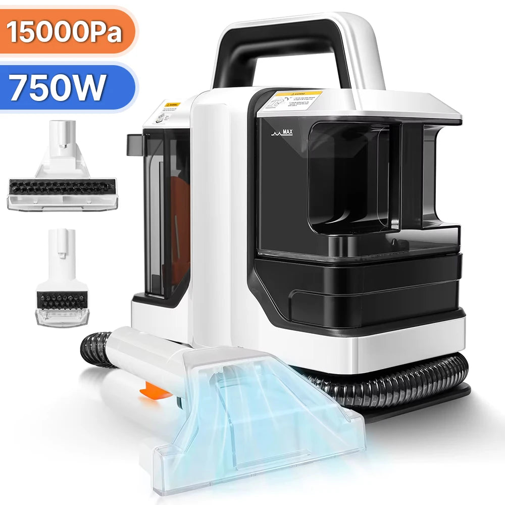 Spot Cleaner 750W 11/15KPa Handheld Carpet Cleaner for Sofa Curtain Spray Suction Integrated Machine Household Clean Machine