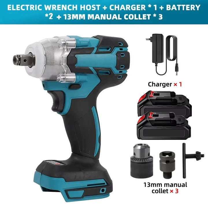 520N. m/1200N.M Cordless Electric Impact French Brushless Hand Electric Driver Electric Tool for Makita 18V Battery