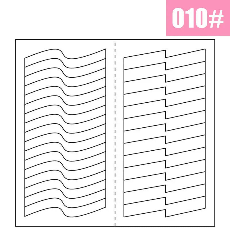 2pcs French Manicure Nail Wraps Stickers, Nail Art Form Fringe Tip Guides for DIY Nail Decoration