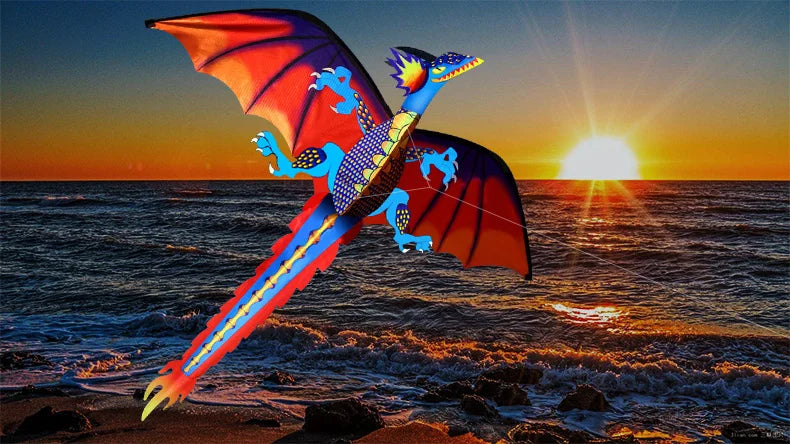 New High Quality Classical Dragon Kite 140cm x 120cm Single Line With Tail With Handle and String Good Flying Kites From Hengda