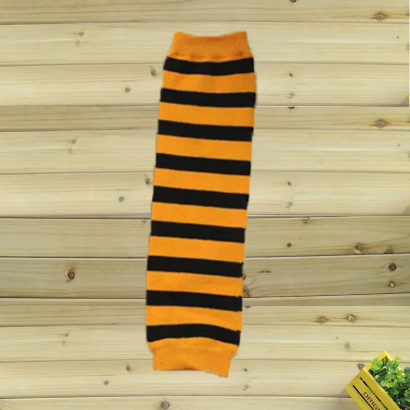 Baby Leg Warmers Girl Cotton Socks Children Rainbow Striped Crawling Knee Pads Colorful Knitted Leggings Winter Soft Sock