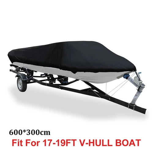 210D Fabric Trailerable Boat Cover 14-22ft Waterproof Anti-UV Protector Fishing Speedboat V-shape Canvas For Boat Cover Tent