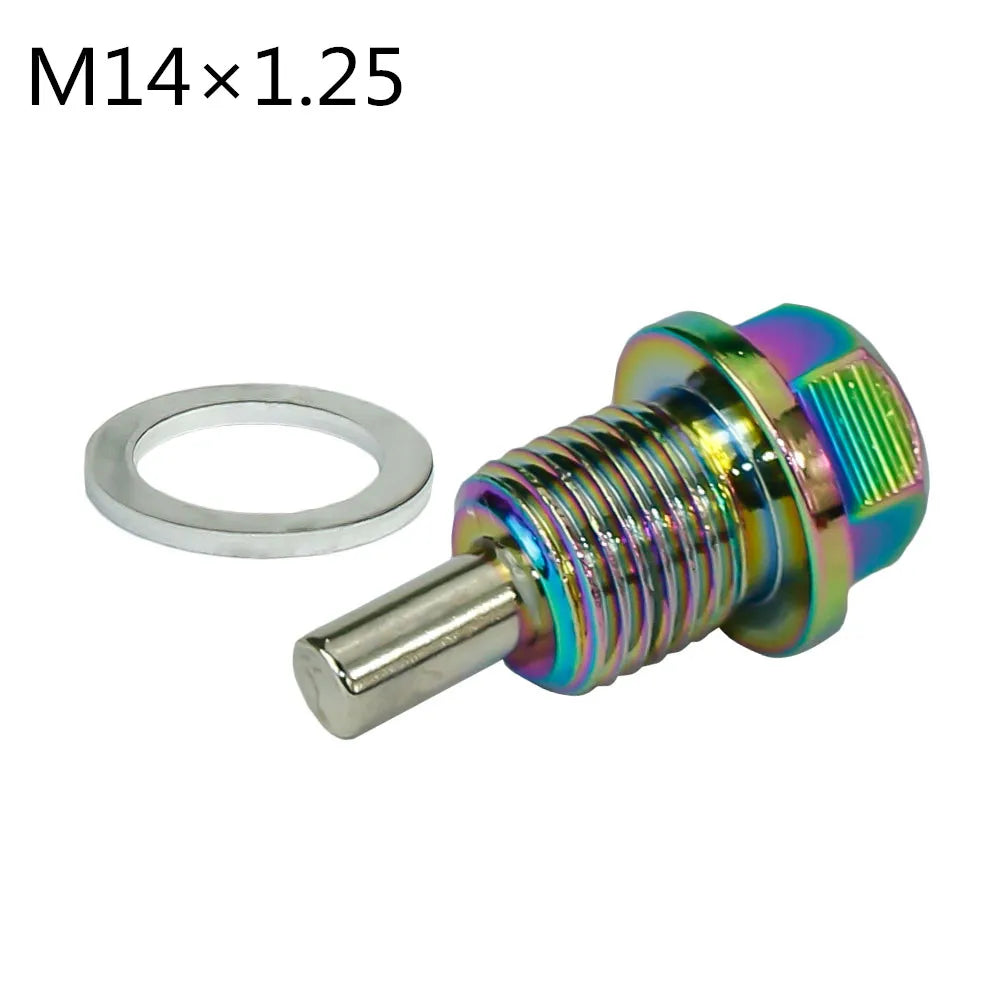 M12 M14 M16 M20*1.5 / 1.25 Neo Chrome Aluminum Magnetic Oil Drain Bolt Oil Sump drain plug nut Oil Drain Plug Magnetic