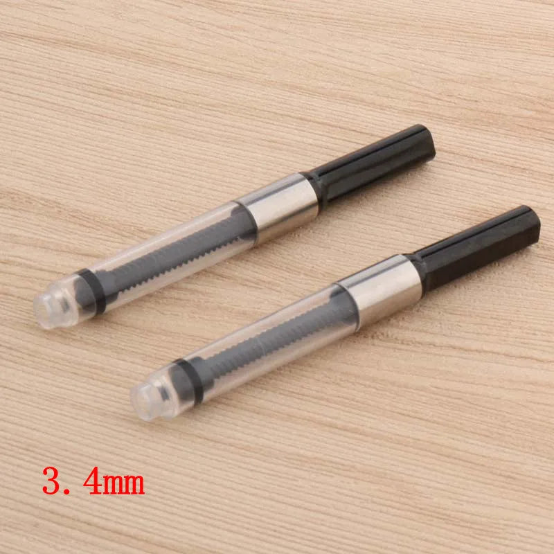 10pcs 3.4mm metal black silver big Fountain Pen Ink Refill Cartridges Stationery Office school supplies