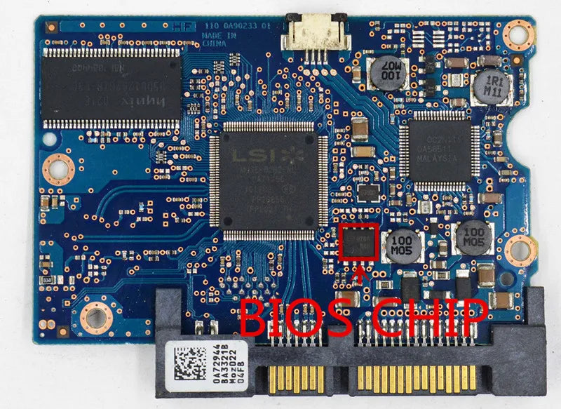 220 0A90233 01 110 0A90233 01 Hitachi IBM Desktop Hard Disk Circuit Board White Label: 0A72947, 0A72944, 0A72937, 0A71336, 0A713