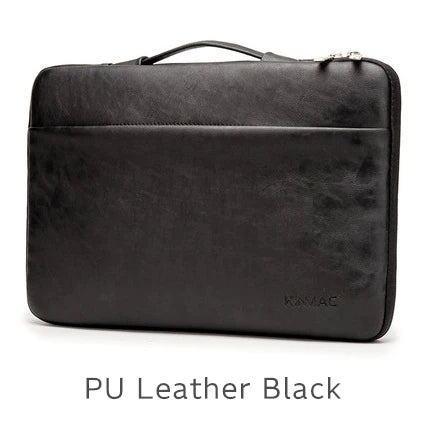 Kinmac Brand PU Leather Laptop Bag 12,13.3,14,15.4,15.6,16 Inch,Shockproof Sleeve Man Lady Women Case For MacBook Air Pro M1-2