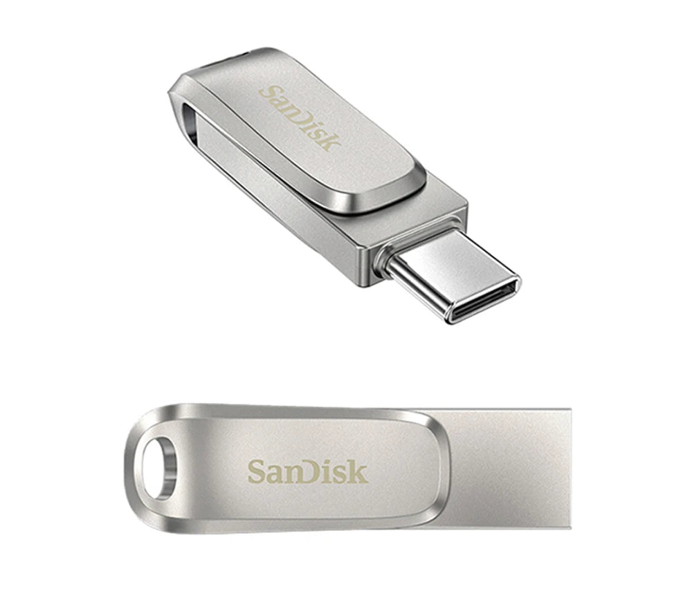 100% Original SanDisk USB Flash Drive 32GB 64GB 128GB 256GB 512GB Type-C OTG USB 3.1 Memory Stick Metal U Disk SDDDC4 Pendrive