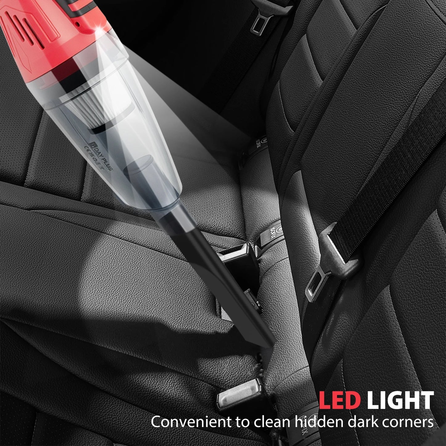Handheld vacuum cleaner 5500Pa with LED Lighting handheld vacuum cleaner Battery Wireless Wet & Dry Handheld Washer with Washable HEPA Filter Bagless Car Home Power Clean