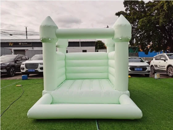 3x2.5M White Bouncer Wedding Birthday Event Jumping Mini Bounce House Commercial White Bounce House With Ball Pit Customized