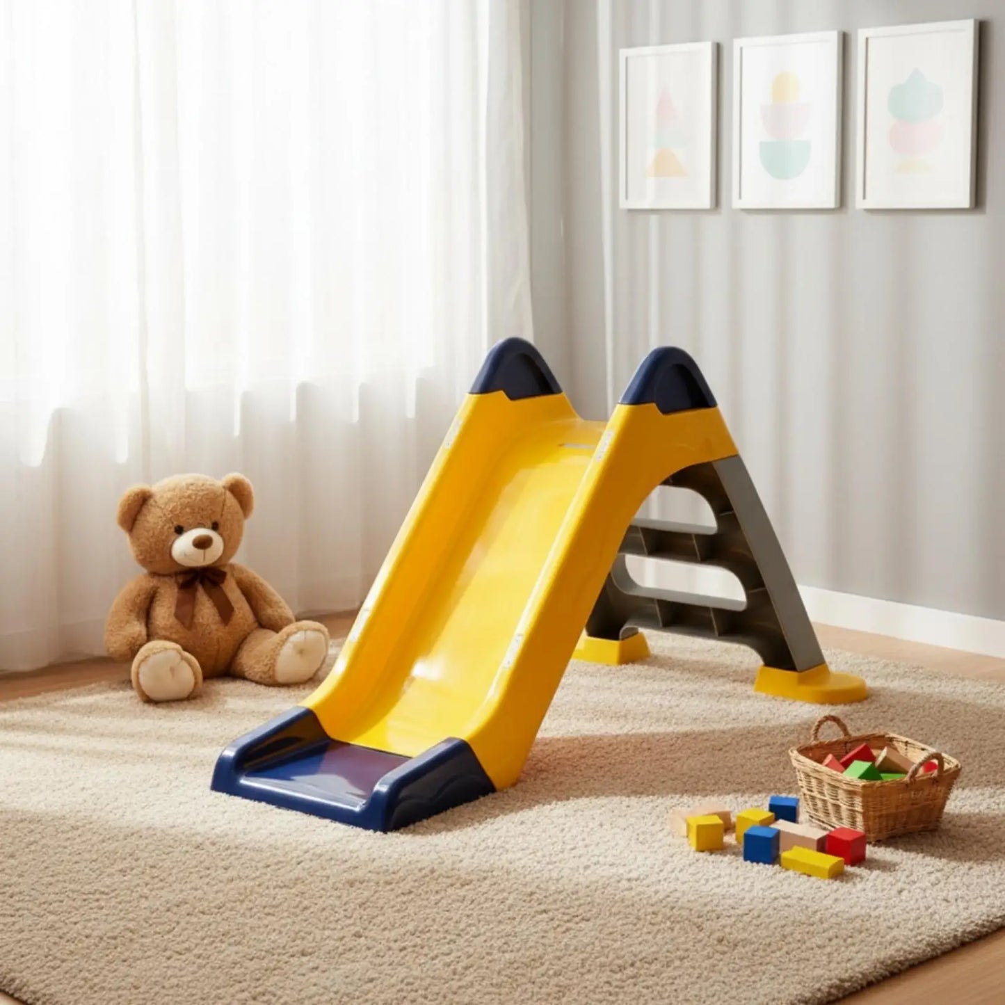 Kids Water Spray Slide with Climbing Ladder PE Construction for Indoor Outdoor Toddler Play Center Home Use