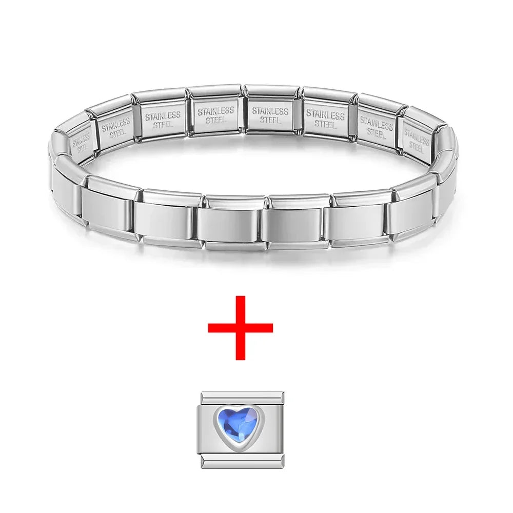 Hapiship New Fashion Women Jewelry 9mm Width Color Stainless Steel Bracelet Bangle Girls Wedding Gift G108