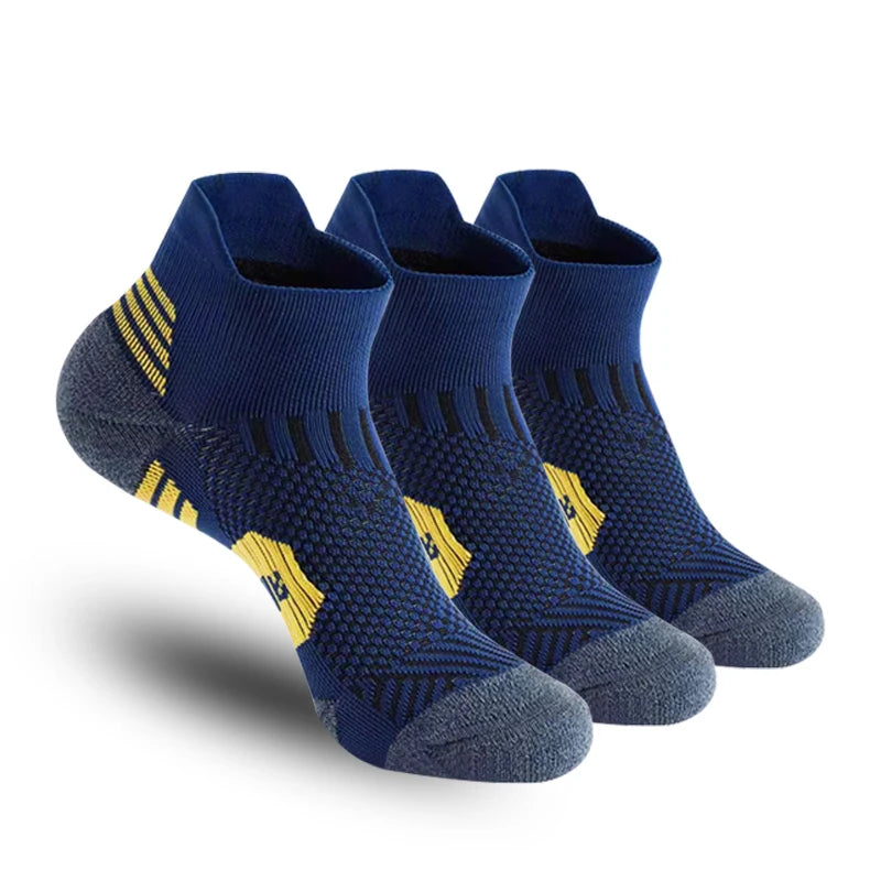 3 Pairs Profession Sports Socks For Man Marathon Compress Socks Men Running Socks Thick Towel Bottom Short Socks Man Sox Gift