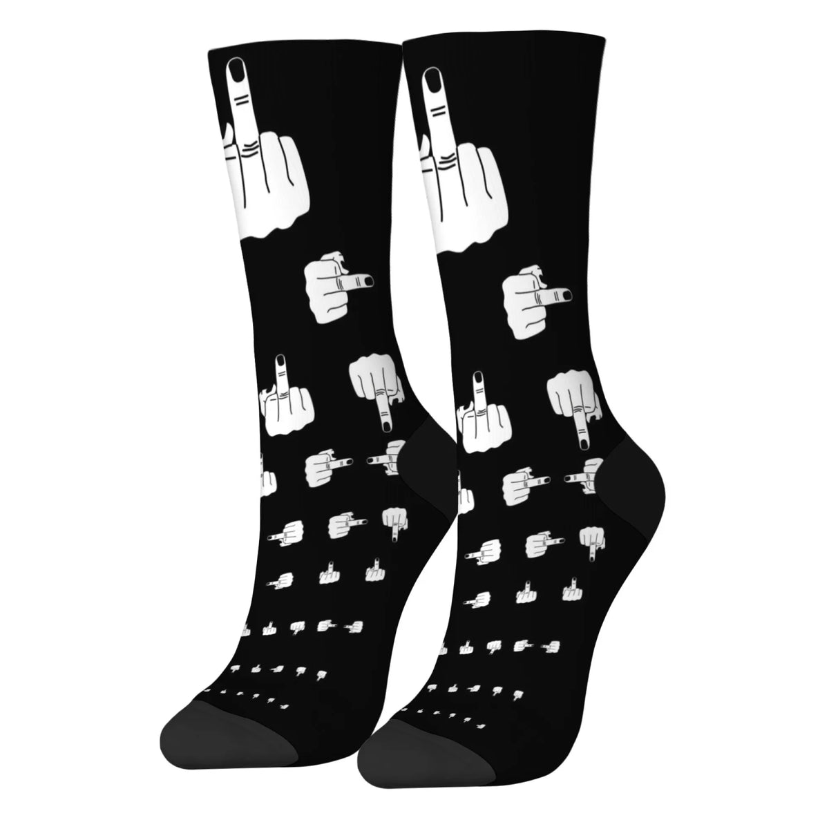 Funny Finger Art Men's Socks Novelty Street Harajuku Hip Hop Style Compression Socks Casual Fashion Crazy Party Happy Socks Gift