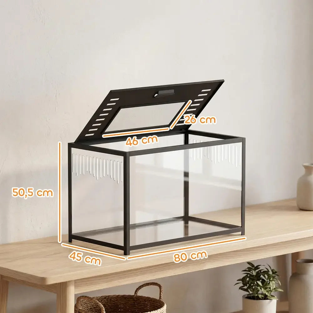 Hamster Cage 80 X 45 X 50 Cm with Deep Base and Two Access Openings for Digging Habitat Home Pet Small Animal House