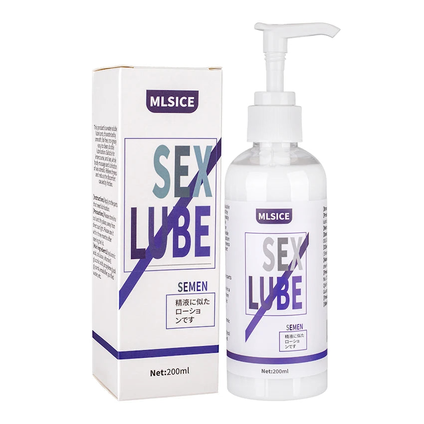 Silicone-Based Lube with Press Pump, Stringy Anal Lubricant Suitable for Man Woman Gay Lesbian Couples Pleasure