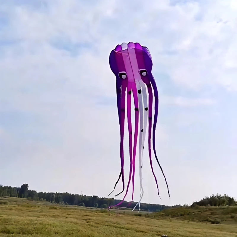 15m / 23m Inflatable Octopus Kite with 3D Suction Cups, Soft Laundry Kite, Professional Giant Kite for Festival