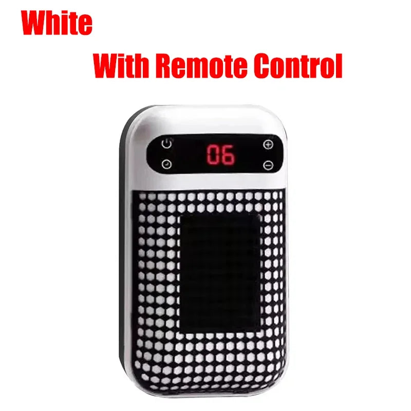 Wall Outlet Heater Plug-in Portable Household Electric Warmer Small Bathroom Heating Fans Home Heater with Remote Control