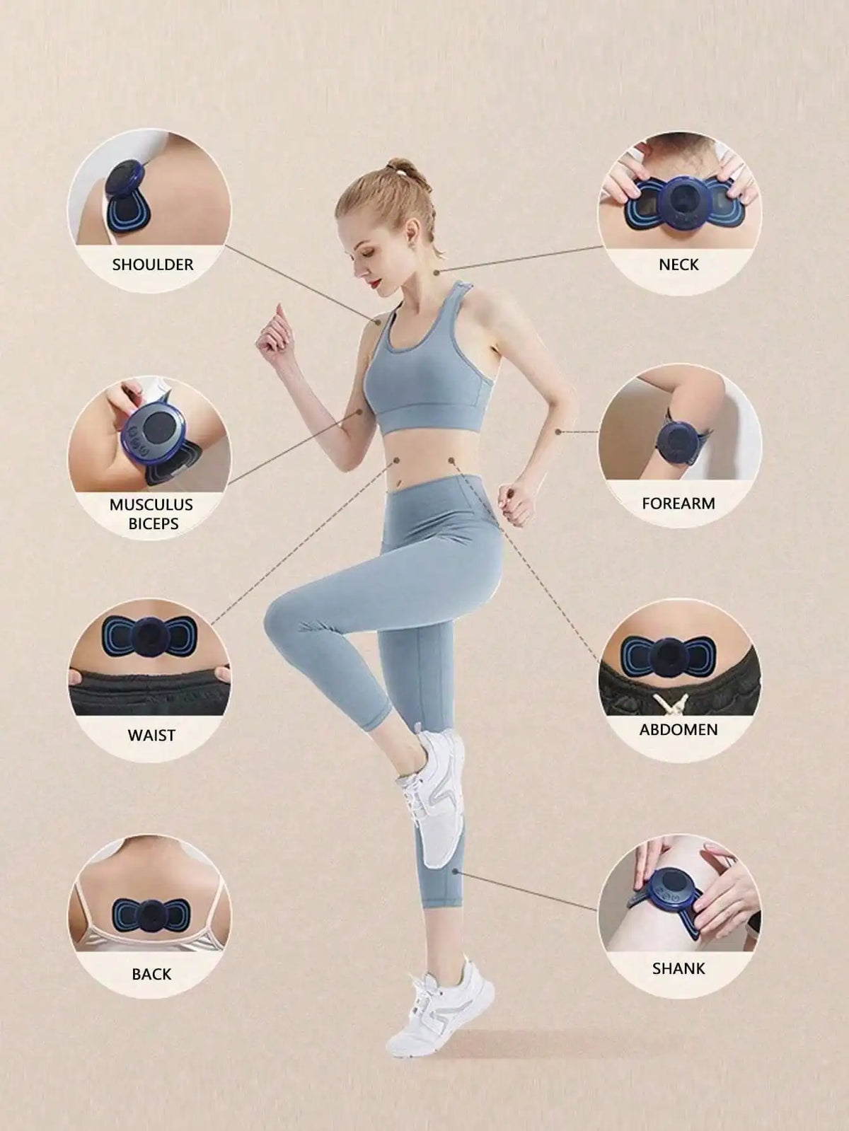 Electric Neck Massage Pads To Relieve Shoulder And Neck Pressure, EMS Micro Current Neck Massage Patches