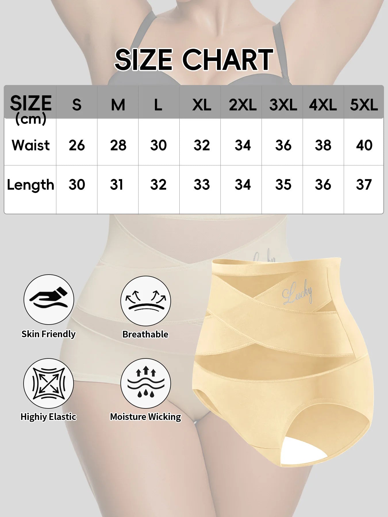Hot Sale High Waisted Women's Panties Breathable Mesh Cross Tummy Cinching No Trace Triangle Panties Tummy Tuck Shaper