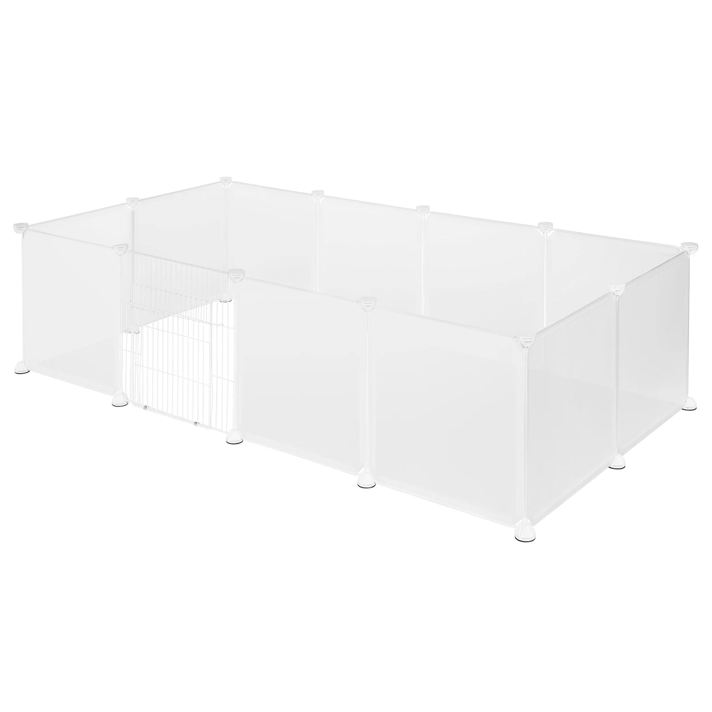 EUGAD Pet Playpen DIY Metal Wire Exercise Modular Enclosure with Door Small Animals Cage for Guinea Pig Rabbit Gerbil Hedgehog Pet Run