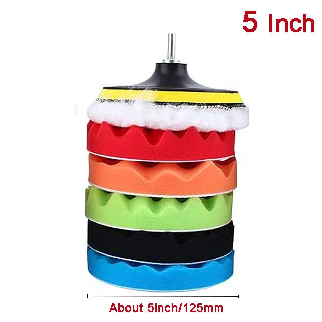 8Pcs Car Polishing Kit Polish Pad 3/7/5 Inch Car Polishing Disc Waxing Sponge Car Polisher Buffing For Car Polisher Accessories