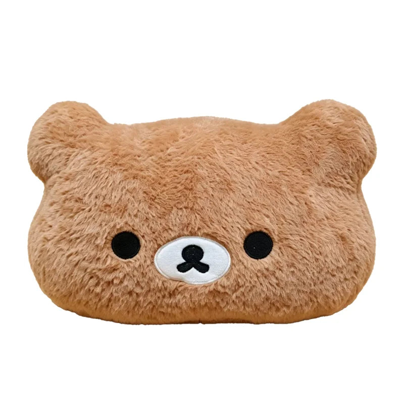 Cute Rilakkuma Plush Warm Hand Pillow Cartoon Bear Peluche Stuffed Toy Soft Cushion Birthday Gift