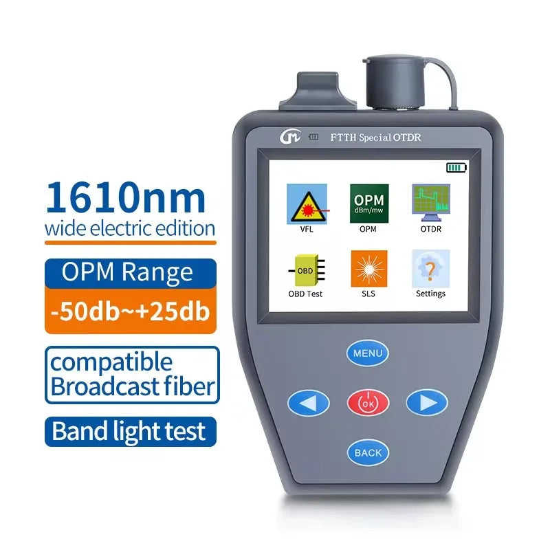 YOUYSI 4 in 1 FTTH OTDR Mini Optical Power Meter Stable light source VFL Multifunction can Test Active Fiber OTDR YYS-306N