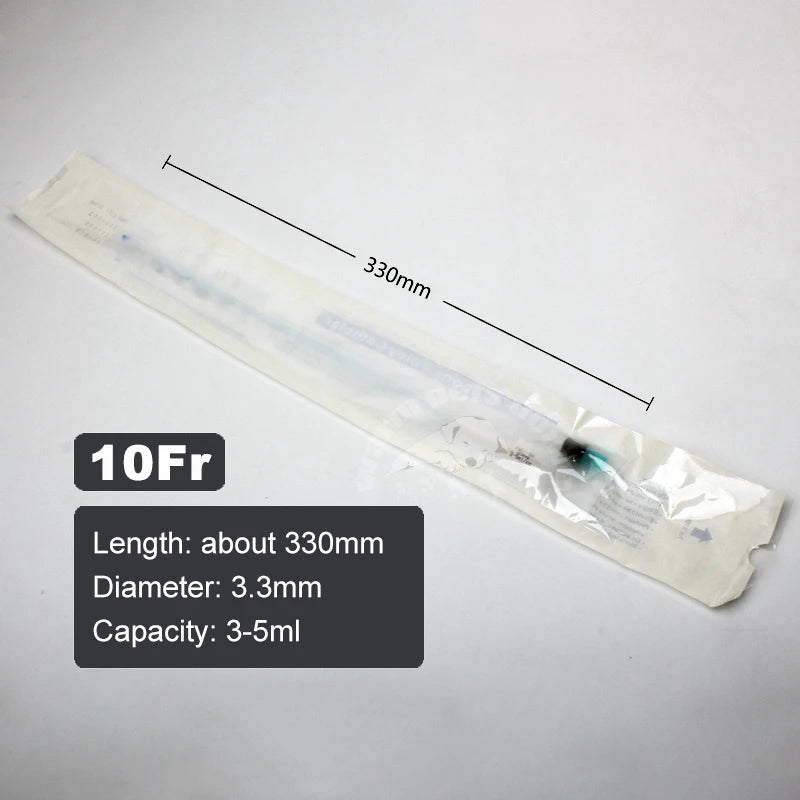 10PCS Medical 2-Way Silicone Foley Catheter Cannula 6Fr 8Fr 10Fr Canine Dog Urinary Catheter Veterinary Consumables