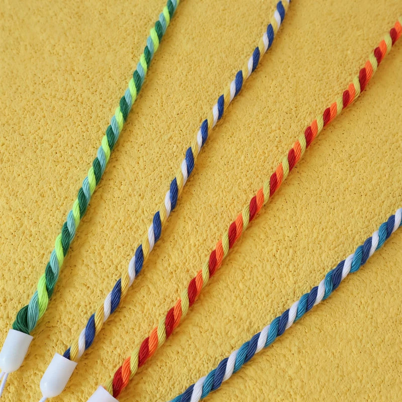 4PCS Cat Wand Toy Replacement Heads Colorful Cotton Ropes for Cat Stick Teaser Wand Interactive Cat Toy