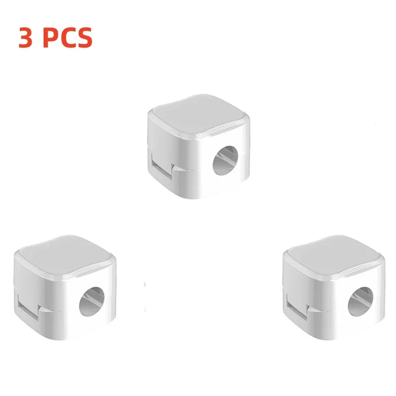 3/6/12Pcs/Set Magnetic Cable Clips Cable Organiser Adjustable Cord Holder Under Desk Organizing Cable Management Holder