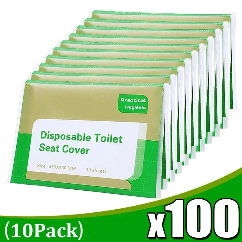 Portable Disposable Toilet Seat Cover Travel Camping Hotel Bathroom Accessories Degradable Waterproof Soluble Water Toilet Mats