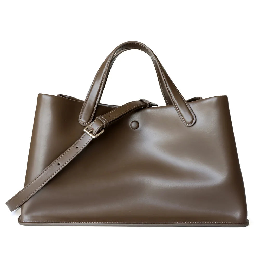 Women's Canvas Leather Totes Handbag Commuting Shoulder Crossbody Armpit Bag Leisure Versatile Casual Chic Stylish Clutch