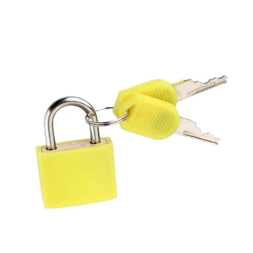 Small mini High Quality Strong Steel Padlock Travel Suitcase Diary Lock Luggage Schoolbag Anti-theft Security Padlock 2 Keys