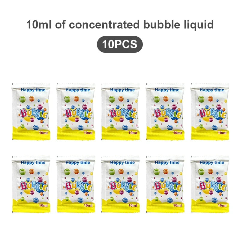 Handheld outdoor bubble machine electric with light bubble toy bubble launcher holiday gift without battery bubble water