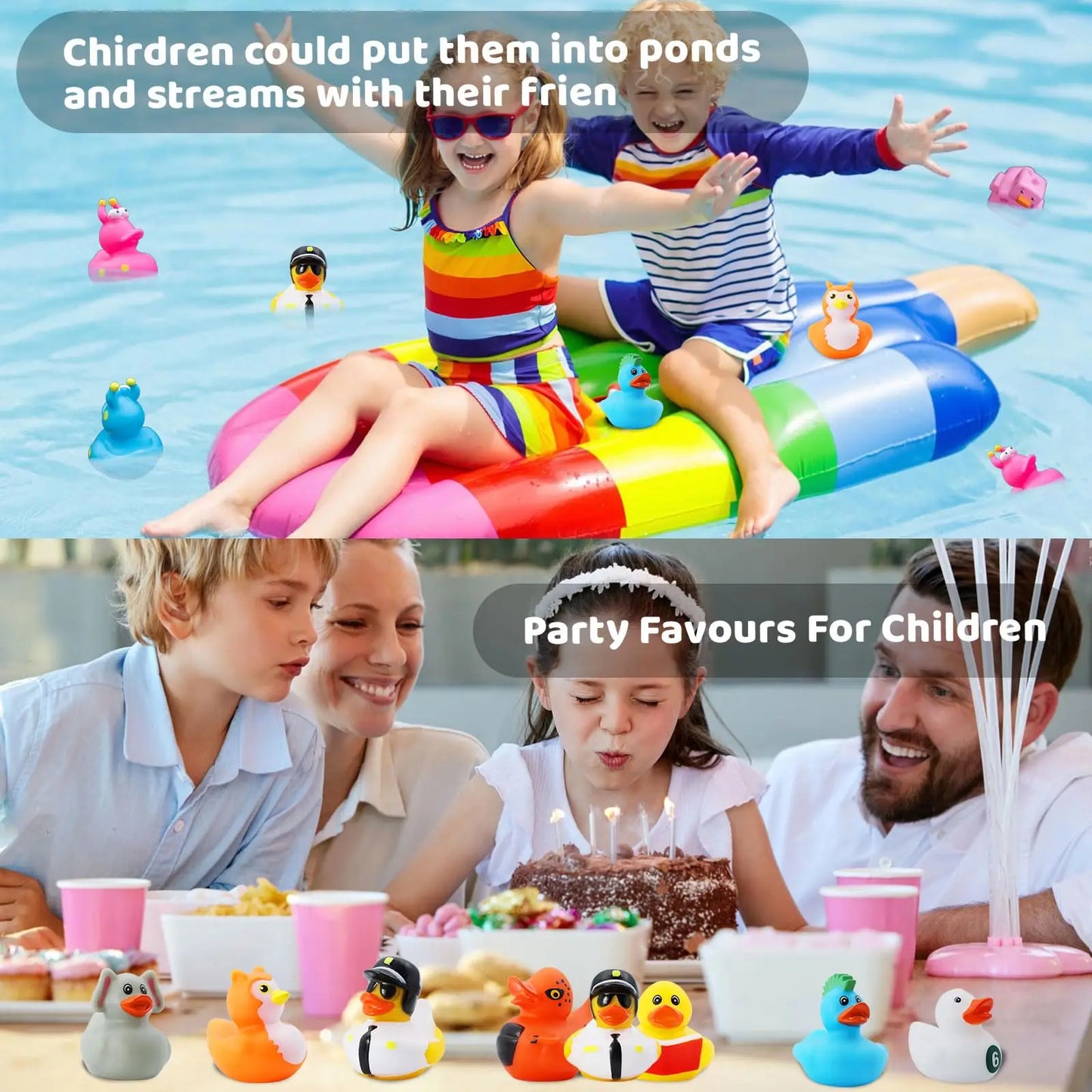 30 Pack Rubber Ducks for Jeeps 2.3 Inch Bulk Floater Jeeps Ducks for Ducking Assortment Rubber Duckies for Kids Baby Bath Toys B