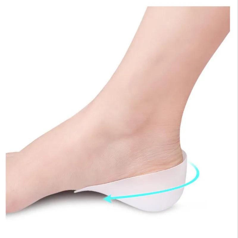 Unisex Invisible Height Increase 5CM Silicone Socks Gel Heel Pads Orthopedic Arch Support Heel Cushion Insoles Foot Massage Pad