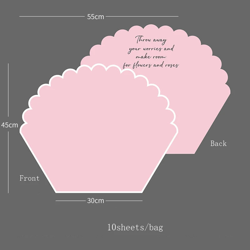 Valentine'S Day Aesthetics Wave Border Flower Wrapping Paper Art Dopamine Butterfly Bouquet Korean Wrapping Paper For Flowers