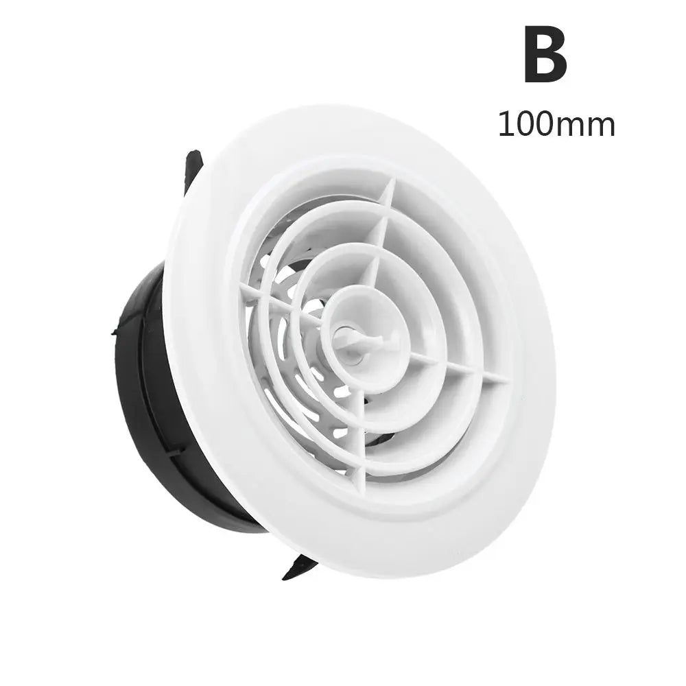 4 Types White Air Vent Extract Valve Grille Air Circulation Vents Cover 100/150mm Round Ducting Ventilation Cover Various Shapes