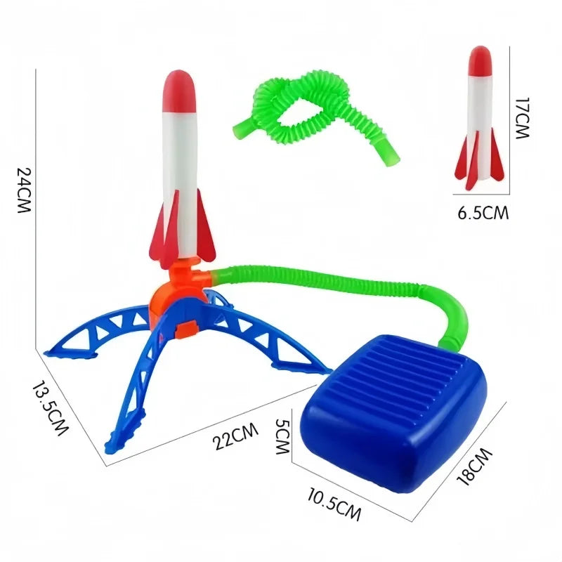 Air Rocket Foot Pump Launcher Outdoor Rocket Impact Flying Soaring Rocket Toy Feet Jumping Sport Puzzle Assemble Toy