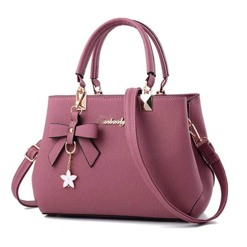 New Elegant Shoulder Bag for Women Luxury Designer Handbags Female Bags Plum Bowknot Sweet Messenger Crossbody Bag