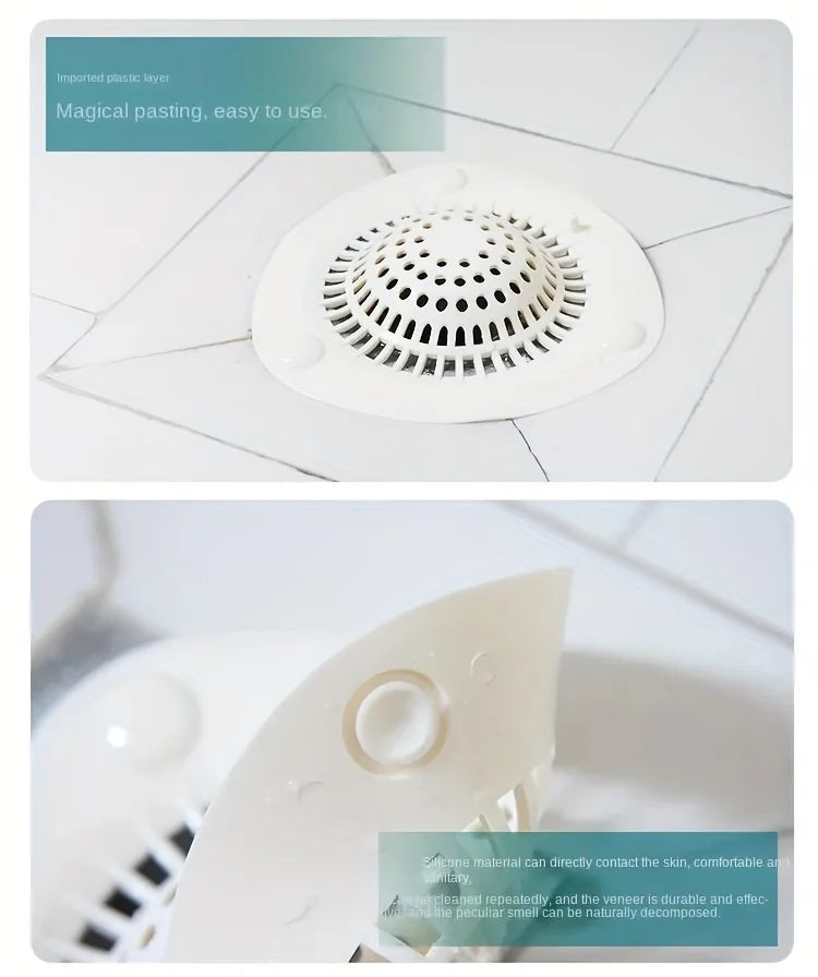 3pcs Hair Catcher Shower Drain - Anti-Clog Kitchen Sink & Bathtub Strainer, Lightweight Oval Design for Efficient Water Flow